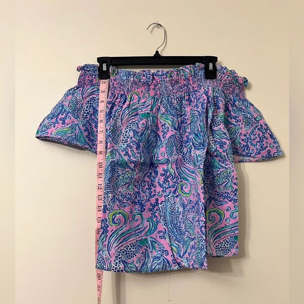 Lilly Pulitzer Leanne Off the Shoulder We Mermaid It - Picture 3 of 5